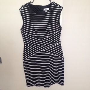 Black and white criss cross dress